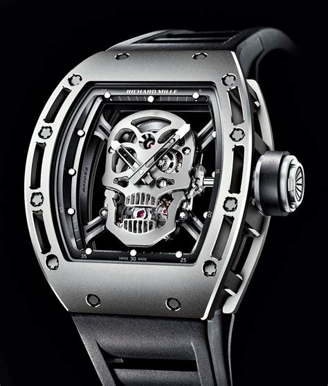 richard mille rm 052 tourbillon skull titanium 2012 price|tourbillon skull bridge.